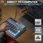 Pyle 8-Channel USB Bluetooth Audio Mixer Console