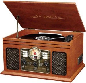Victrola 6-in-1 Bluetooth Record Player - Mahogany
