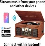 Victrola 6-in-1 Bluetooth Record Player - Mahogany