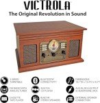 Victrola 6-in-1 Bluetooth Record Player - Mahogany