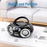 MEGATEK Portable CD Player Boombox with Bluetooth