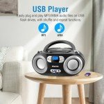 MEGATEK Portable CD Player Boombox with Bluetooth