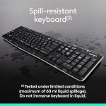 Logitech MK270 Wireless Keyboard And Mouse Combo For Windows, 2.4 GHz Wireless, Compact Mouse, 8 Multimedia And Shortcut Keys, For PC, Laptop - Black