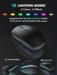 Wireless Keyboard and Mouse Combo - RGB Backlit, Rechargeable & Light Up Letters, Full-Size, Ergonomic Tilt Angle, Sleep Mode, 2.4GHz Quiet Keyboard Mouse for Mac, Windows, Laptop, PC, Trueque