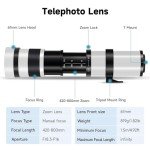 JINTU 420-800mm Telephoto Lens for Canon SLR