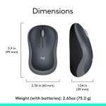 Logitech MK270 Wireless Keyboard And Mouse Combo For Windows, 2.4 GHz Wireless, Compact Mouse, 8 Multimedia And Shortcut Keys, For PC, Laptop - Black