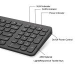 Wireless Keyboard and Mouse Combo, PINKCAT Compact Quiet Full Size Wireless Keyboard and Mouse Set 2.4G Ultra-Thin Sleek Design for Laptop, PC, Notebook, Computer, Mac, Desktop, Windows - (Black)