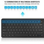 Wireless Keyboard and Mouse Combo, PINKCAT Compact Quiet Full Size Wireless Keyboard and Mouse Set 2.4G Ultra-Thin Sleek Design for Laptop, PC, Notebook, Computer, Mac, Desktop, Windows - (Black)