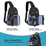 Water-Resistant DSLR Camera Sling Bag with Storage