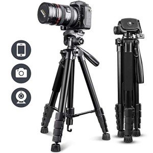 UBeesize 67” Tripod with Wireless Remote and Phone Holder