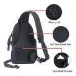 Water-Resistant DSLR Camera Sling Bag with Storage