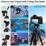 ZIKZOK 75" Lightweight Travel Tripod for Cameras