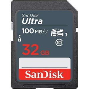 32GB SanDisk Ultra SDHC Memory Card 100MB/s