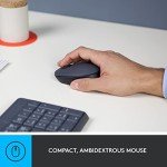 Logitech MK235 Wireless Keyboard and Mouse Combo for Windows, USB Receiver, 15 FN Keys, Long Battery Life, Compatible with PC, Laptop
