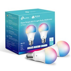 Kasa Smart WiFi Light Bulbs, 2-Pack, Multicolor