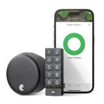 August Matte Black Wi-Fi Smart Lock & Keypad