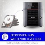 BUFFALO TeraStation Essentials 4-Bay Desktop NAS 32TB (4x8TB) with HDD Hard Drives Included 2.5GBE / Computer Network Attached Storage/Private Cloud/NAS Storage/Network Storage/File Server