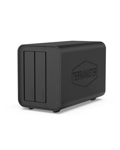 TERRAMASTER F2-212 2Bay NAS - Quad Core CPU DDR4 RAM Personal Private Cloud Home Network Attached Storage with Rich Backup Solutions (Diskless)