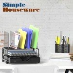Mesh Desk Organizer with Sliding Drawer and Trays