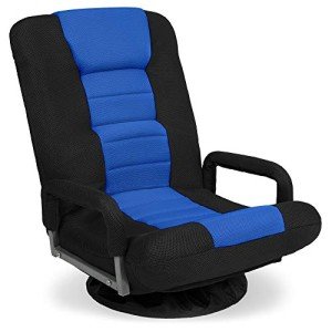 Swivel Gaming Chair with Lumbar Support - Black/Blue
