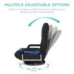 Swivel Gaming Chair with Lumbar Support - Black/Blue