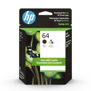 HP 64 Black & Tri-Color Ink Cartridges 2-Pack