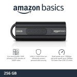 Amazon Basics 256 GB Ultra Fast USB 3.1 Flash Drive, Black