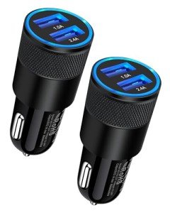 Dual Port Fast Car Charger for iPhone & Samsung