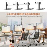 Height Adjustable LCD Monitor Stand for 13"-32" Screens