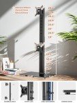 Vertical Dual Monitor Stand - Adjustable Free-Standing Riser