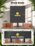 Vertical Dual Monitor Stand - Adjustable Free-Standing Riser