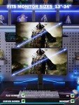 Vertical Dual Monitor Stand - Adjustable Free-Standing Riser