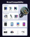 90W 4-Port USB C Car Charger Adapter