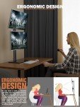 Vertical Dual Monitor Stand - Adjustable Free-Standing Riser