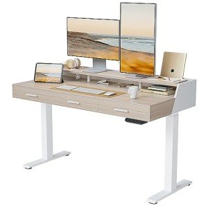 FEZIBO 55-Inch Adjustable Electric Standing Desk