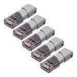 PNY 64GB Turbo Attaché 3 USB 3.0 Flash Drive, 5-Pack, Grey, P-FD64GX5TBOP-MP, 100MB/s, Light-Weight Durable - Data Storage and Transfer