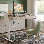 FEZIBO 55-Inch Adjustable Electric Standing Desk