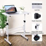 Adjustable Mobile Standing Desk with Wheels 16"x31.5