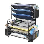 7-Tier Desk File Organizer with Pen Holder