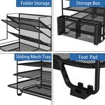 7-Tier Desk File Organizer with Pen Holder