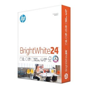 HP BrightWhite 24 lb Paper, 500 Sheets