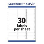 Avery Easy Peel 1" x 2-5/8" Address Labels, 750 Pack
