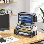 7-Tier Desk File Organizer with Pen Holder