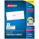 Avery 5160 White Self-Adhesive Address Labels