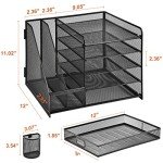 Marbrasse 5-Tier Mesh Desk Organizer with Drawer