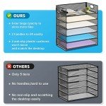 Marbrasse 6-Tier Black Mesh Paper Organizer