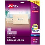 Transparent Address Labels, 2.5 x 7.1 cm, 300 Count