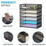 Marbrasse 6-Tier Black Mesh Paper Organizer