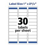 Avery 5160 White Self-Adhesive Address Labels