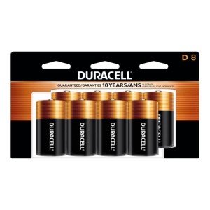 Duracell Coppertop D Batteries, 8 Pack